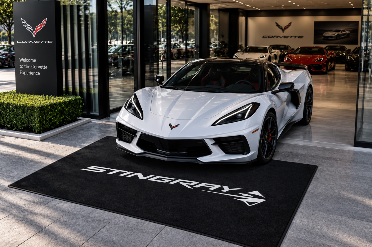 Corvette Rug ( Jake Skull-Stingray-ZR1-Z51-E RAY-GRAND SPORT-Z06-C8.R ), (60x87 Inches)