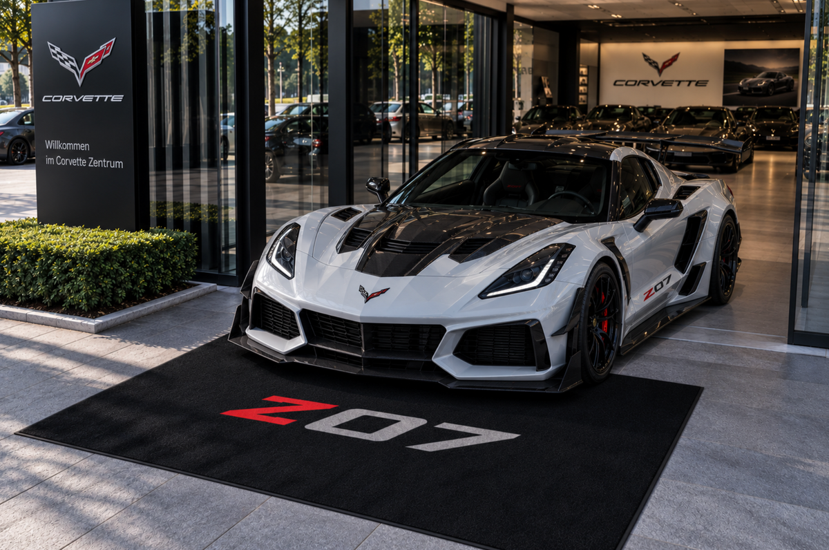 Corvette Rug ( Jake Skull-Stingray-ZR1-Z51-E RAY-GRAND SPORT-Z06-C8.R ), (60x87 Inches)