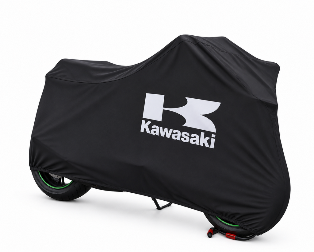 Kawasaki Custom-Fit Indoor Motorcycle Cover – Premium Dust & Scratch Protection