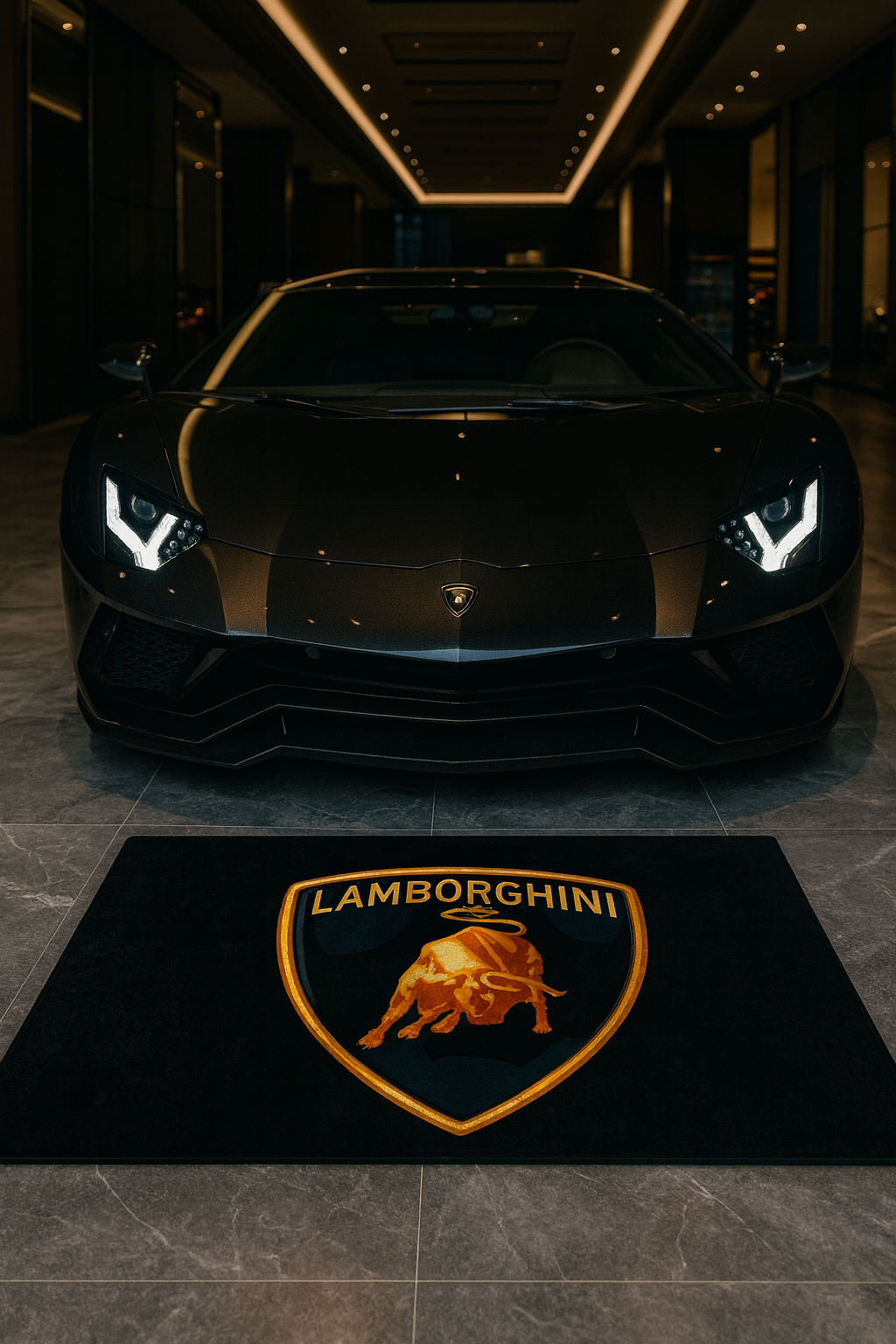 Lamborghini Garage Floor Mat 5x7 FT (60x87 Inches)
