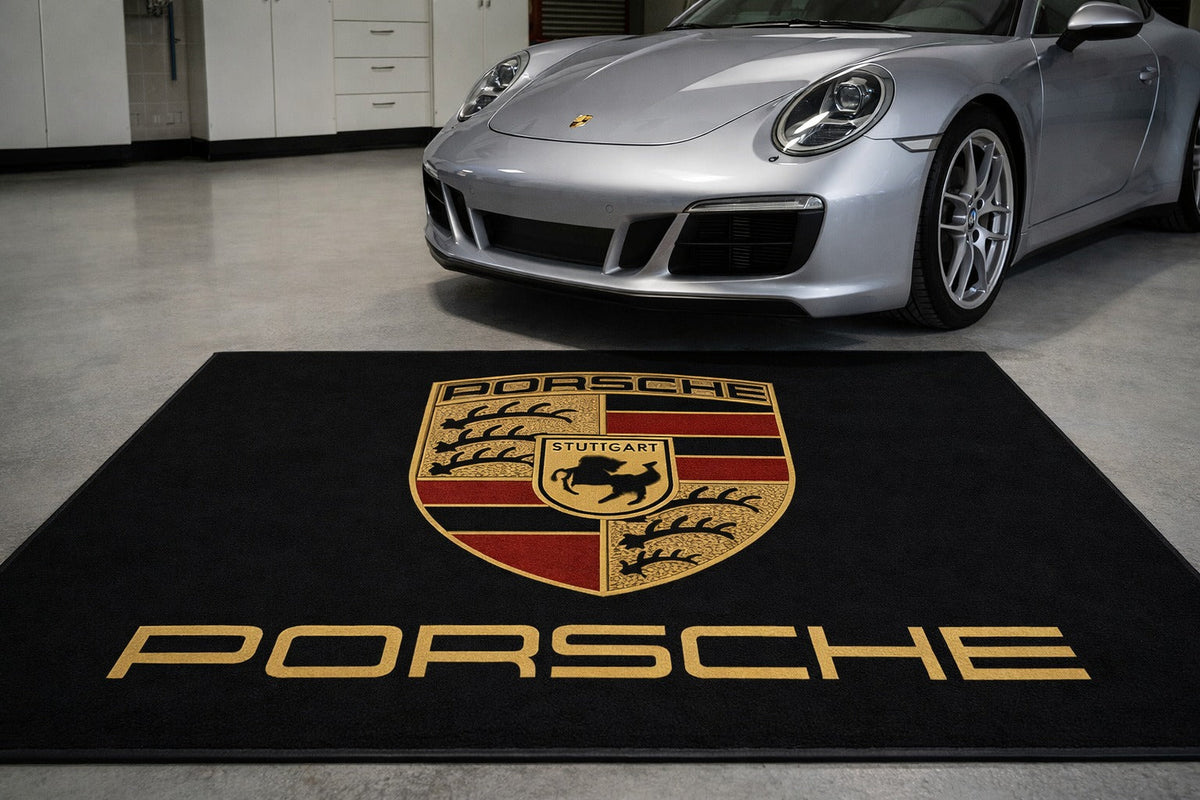 Porsche Luxury Rug 60×87 INCH Garage Floor Mat