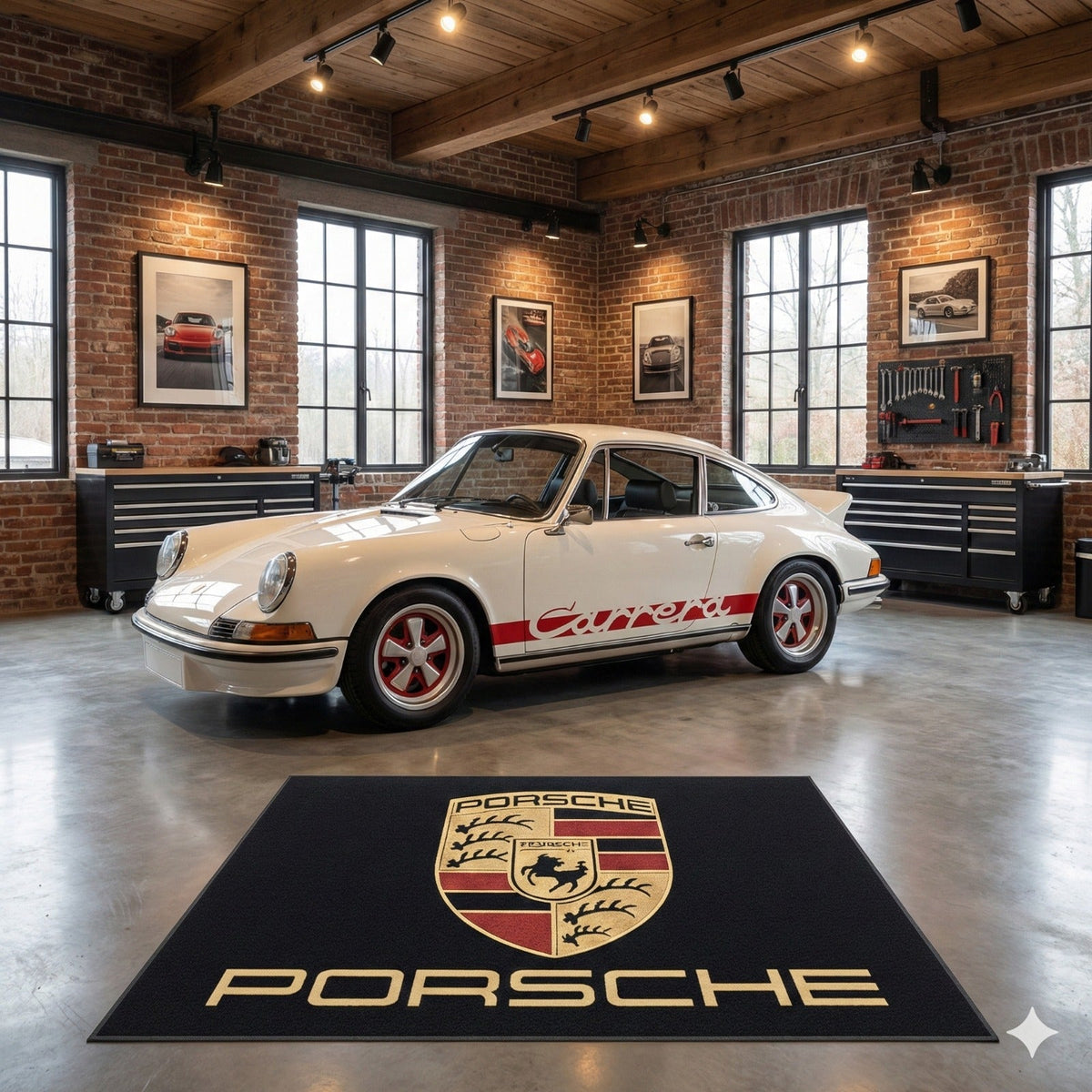 Porsche Luxury Rug 60×87 INCH Garage Floor Mat