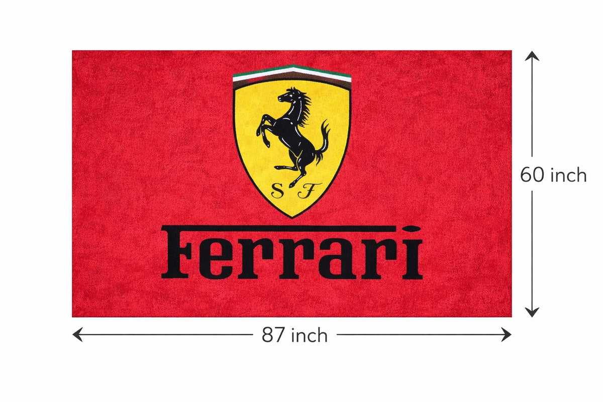 Ferrari Garage Floor Mat 5x7 FT (60x87 Inches)