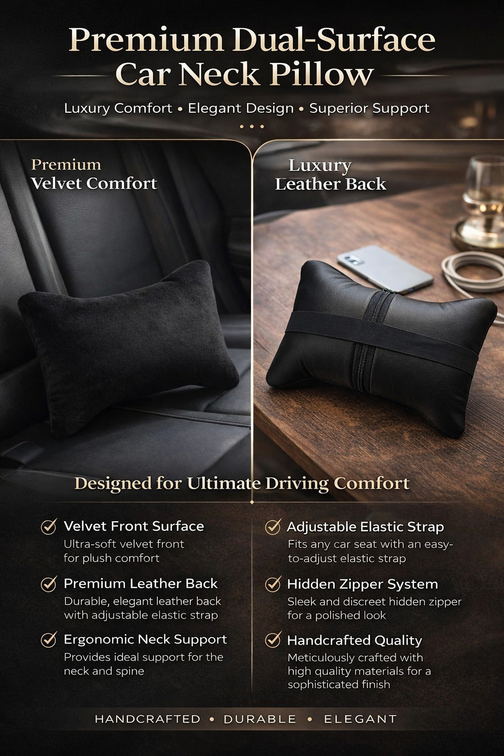 McLaren Velvet Neck Pillow, 2pcs