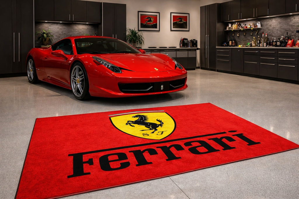 Ferrari Garage Floor Mat 5x7 FT (60x87 Inches)