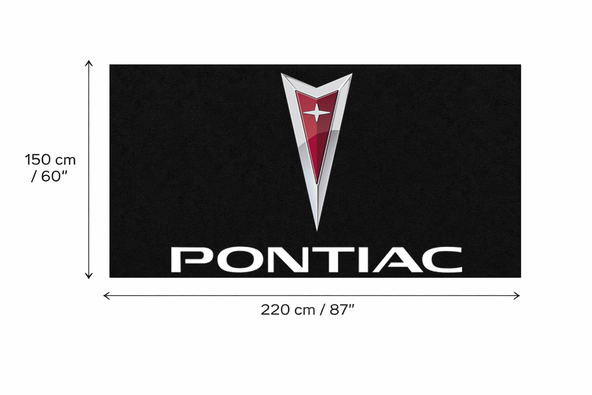 Pontiac Garage Floor Mat 5x7 FT (60x87 Inches) Premium Showroom Rug Wall Decor