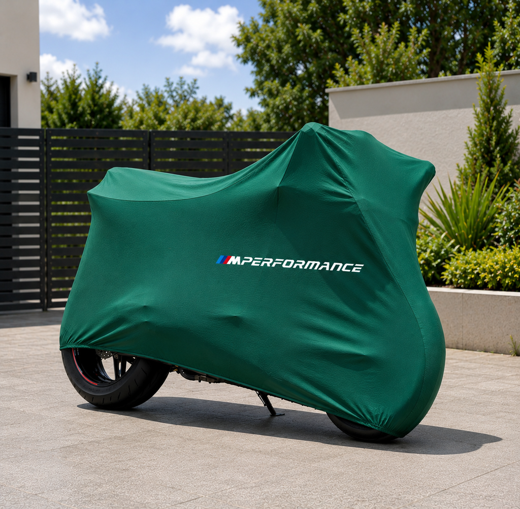 BMW M Performance Custom-Fit Indoor Motorcycle Cover – Premium Dust & Scratch Protection