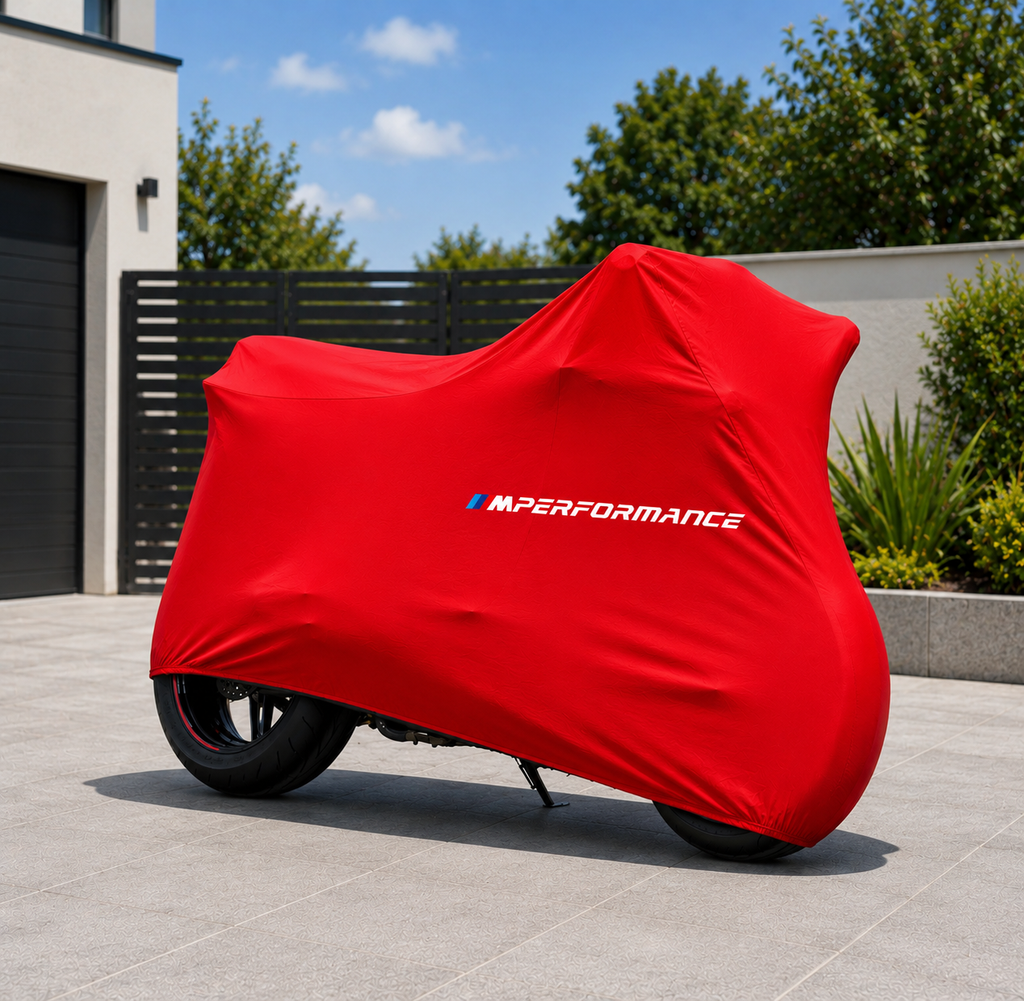 BMW M Performance Custom-Fit Indoor Motorcycle Cover – Premium Dust & Scratch Protection
