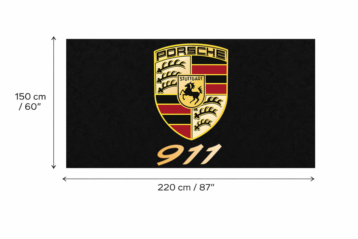 Porsche 911 Garage Floor Mat 5x7 FT (60x87 Inches)